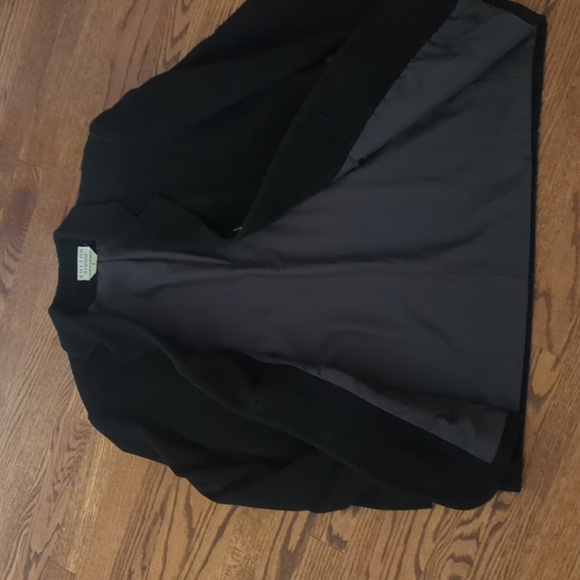 Vtg 90s Wool/Cashmere Blend Black Old Money Classic Long Line Blazer Sz 8 - Picture 5 of 9